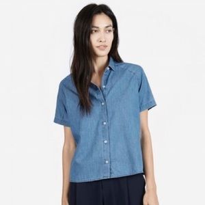 Everlane Short Sleeve Denim Shirt